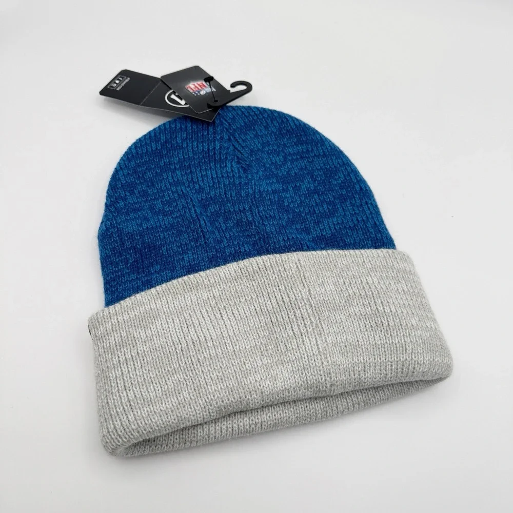 NFL Indianapolis Colts Cuffed Beanie Winter Knit Hat Blue Gray 47 Brand New